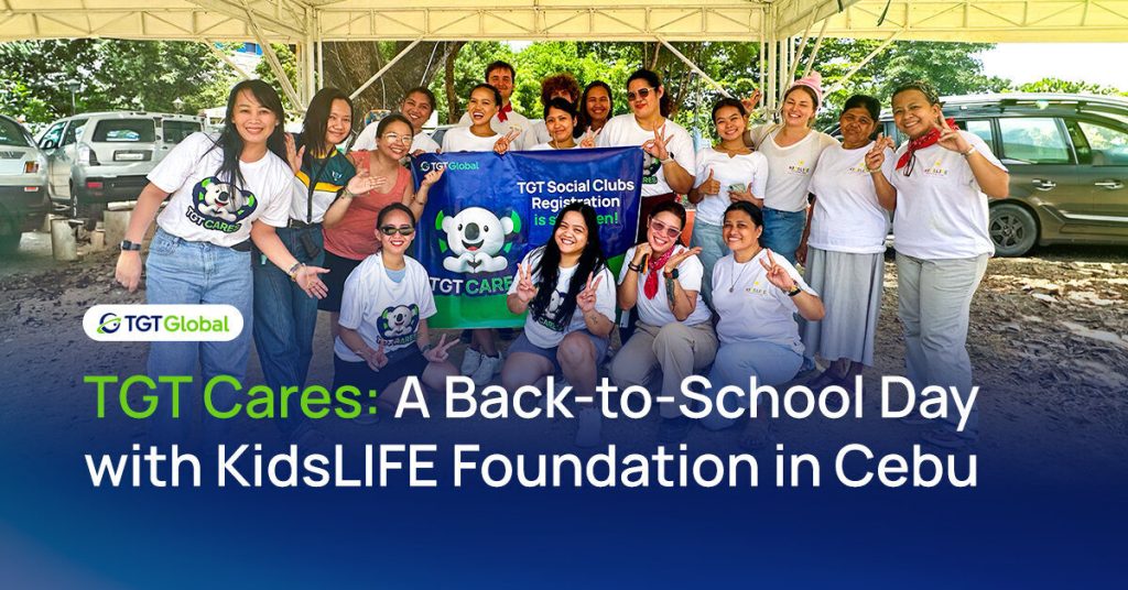 An image of an offshore team in a back-to-school program.