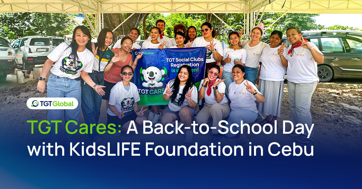 An image of an offshore team in a back-to-school program.